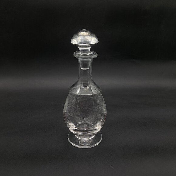 Etched Crystal Wine Carafe Mousseline - Picture 1 of 11